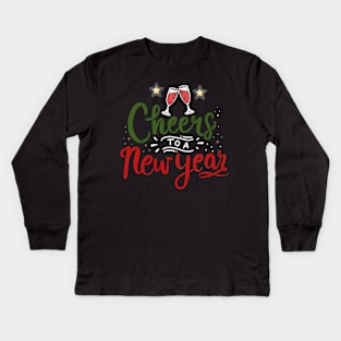 cheers to a new year tshirt Kids Long Sleeve T-Shirt